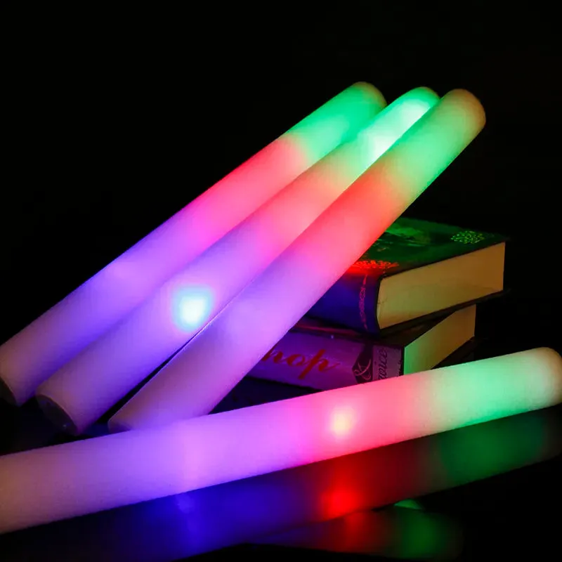 $0.99/PCS! Affordable Foam Glow Sticks Bulk Glow Stick Patterns Glow In The Dark Party Supplies Wholesale (Upgraded Series)
