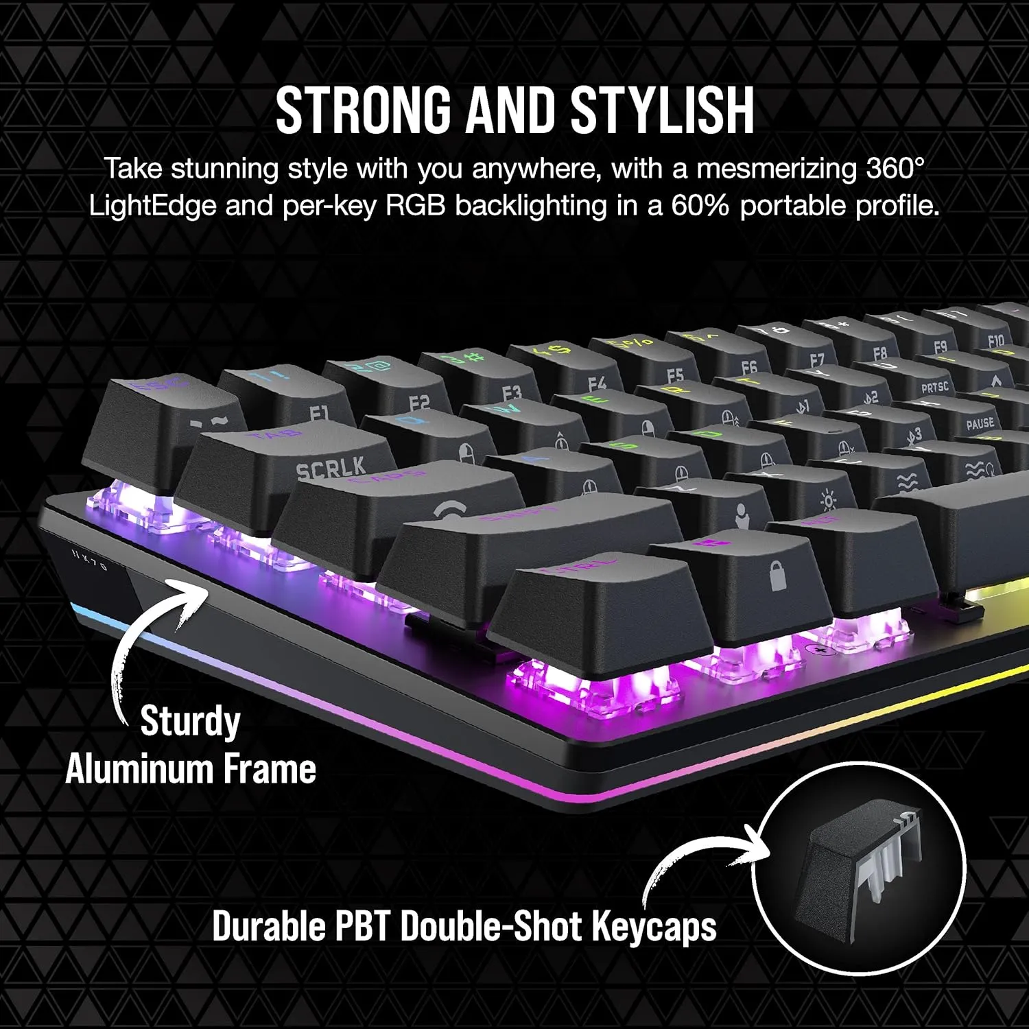[12月聖誕優惠] Corsair K70 PRO MINI Wireless 60% Mechanical Keyboard CHERRY MX Red Axis Key Switch with RGB Backlight - Black CH-9189010-NA