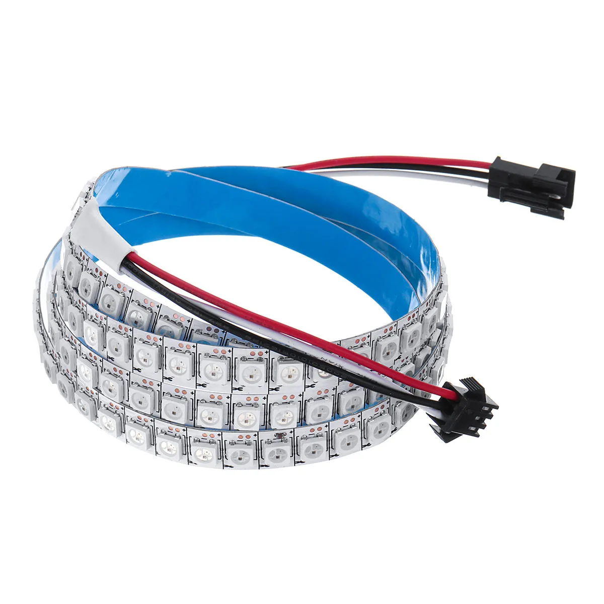144 LED RGB Strip Light with IP20 Rating for Indoor Use - DC5V 1M 144LED WS2812B 5050SMD Built-In IC KTV Hotel Bar Home