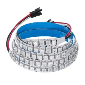 144 LED RGB Strip Light with IP20 Rating for Indoor Use - DC5V 1M 144LED WS2812B 5050SMD Built-In IC KTV Hotel Bar Home