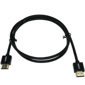 1.5Ft Slim High Speed HDMI Cable with Ethernet 32AWG 4K 60Hz