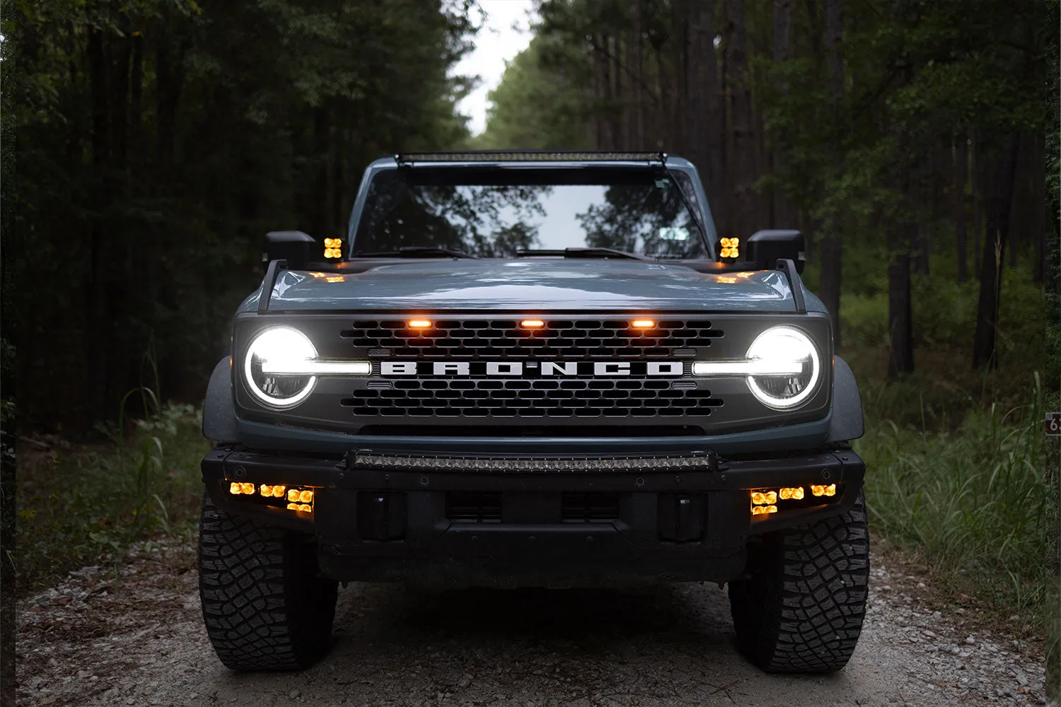 2021 - 2024 Ford Bronco CREE LED Hood Mounted MKII Spartan Kit