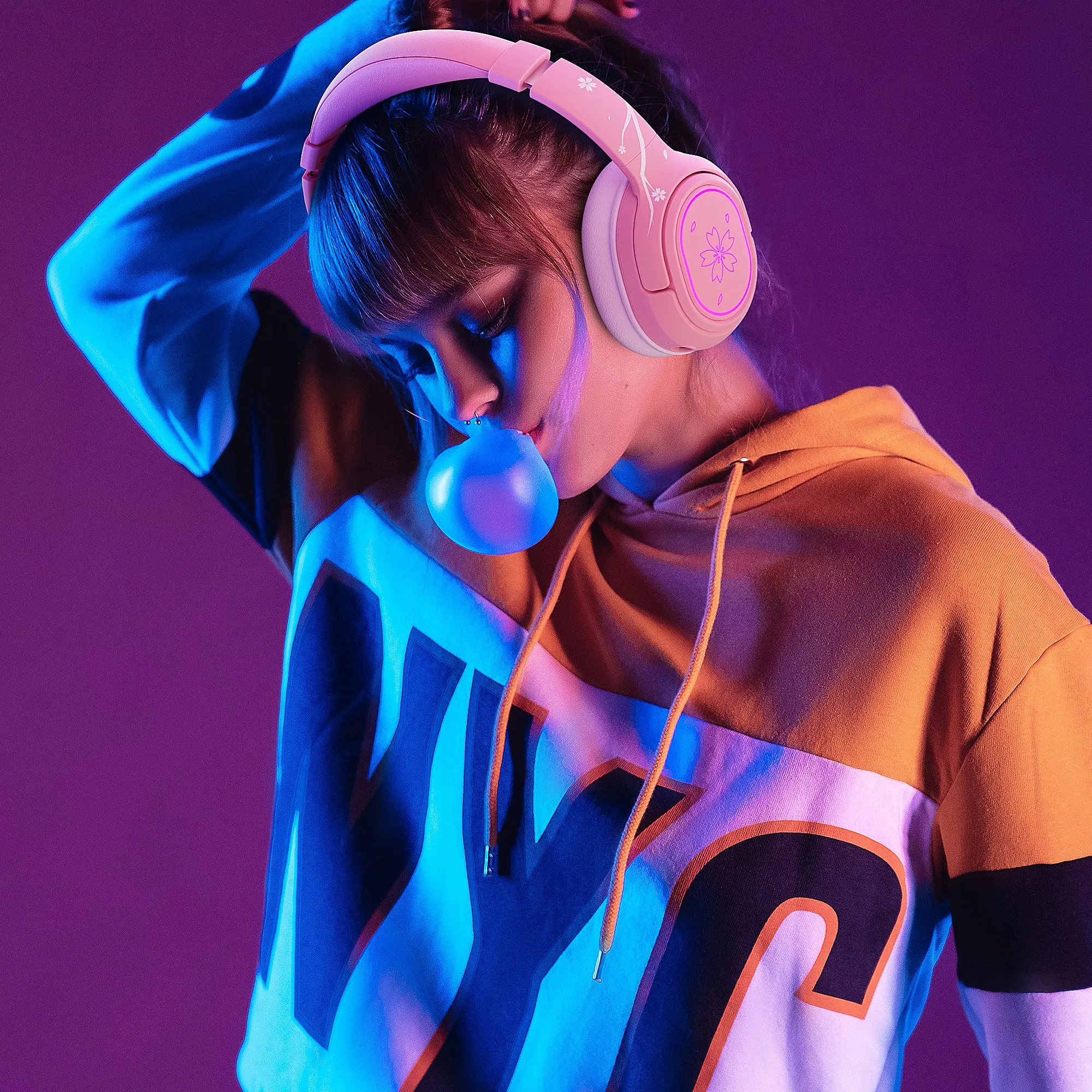 2.4GHz Wireless Gaming Headset for PS5/PC/PS4/Mobile/Switch, Bluetooth 5.3 Stereo Headphones with Mic for Switch/Mobile/Tablet,   with 3.5mm Jack, RGB Light, Bass Surround, Soft Memory Earmuffs