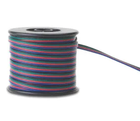 24V LED Strip Lights - 18 Gauge 4 Conductor Wire - RGB