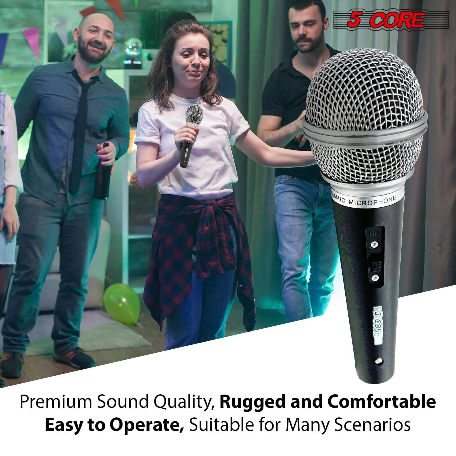 5 CORE 2PCS Premium Vocal Dynamic Cardioid Handheld Microphone (PM 58)