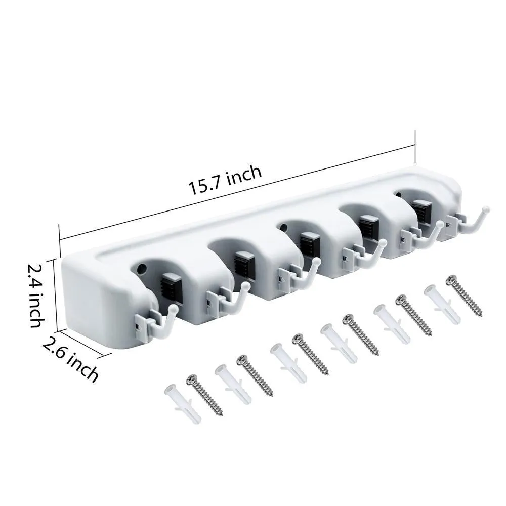 5-Layer Wall Mounted Organizer Mop And Broom Holder