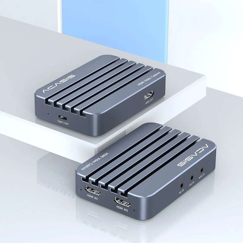 Acasis 2 Channel HDMI 4K 60Hz Input/Loopout Type-C Video Capture Card