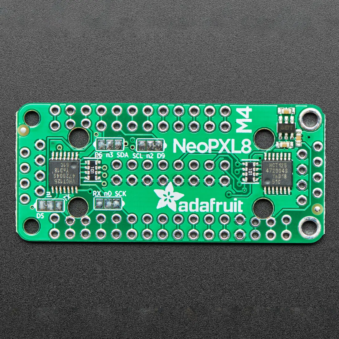 Adafruit NeoPXL8 FeatherWing for Feather M4 - 8 x DMA NeoPixels!