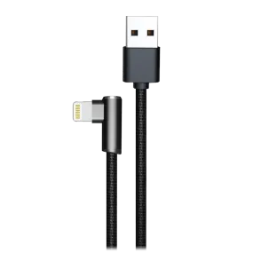 AMPD 90 Degree Gamer USB A to Apple Lightning Cable by AMPD