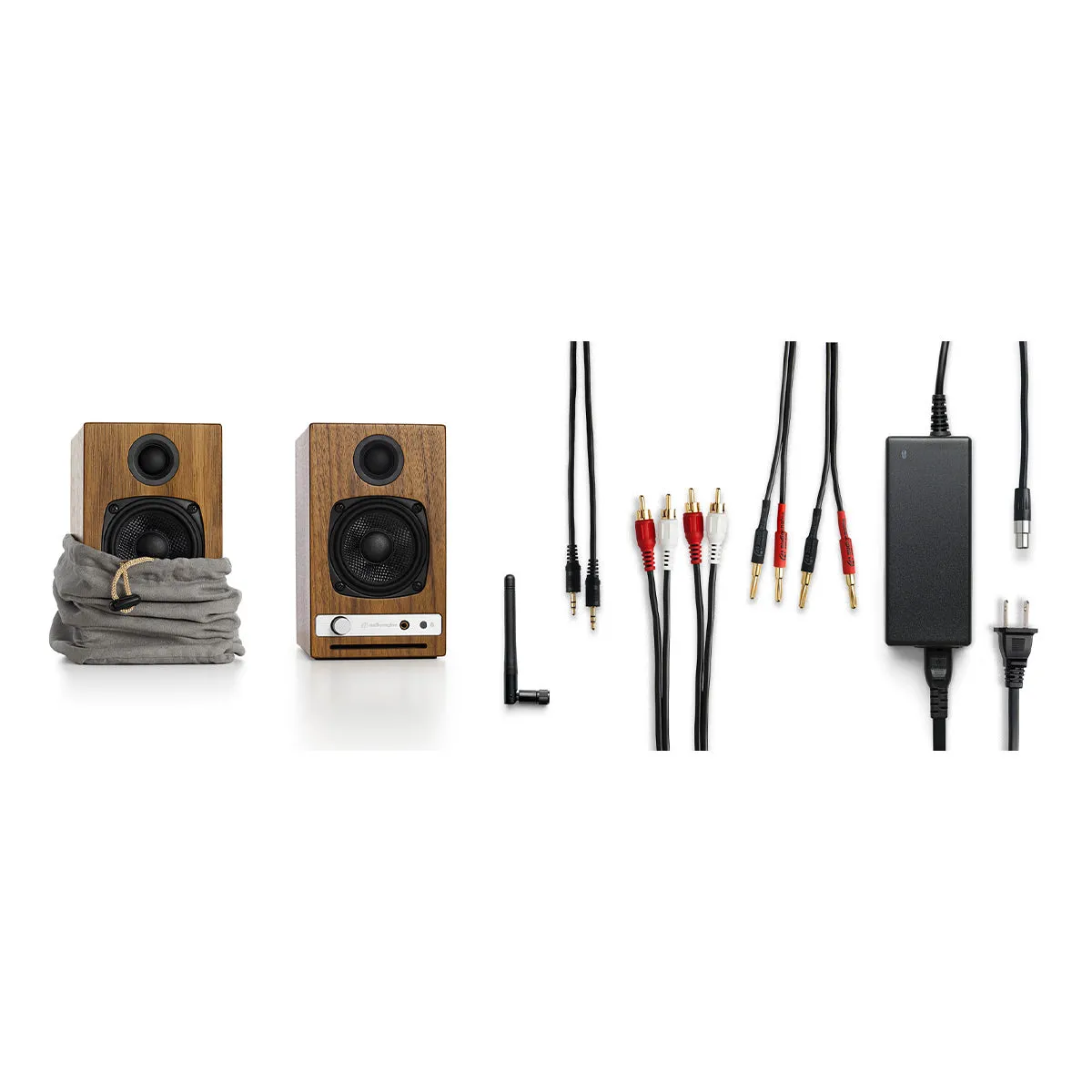 Audioengine HD3 Powered Bluetooth Bookshelf Speakers - Pair (Walnut)