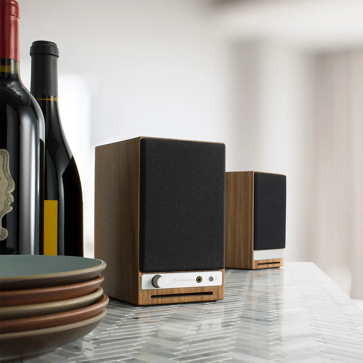 Audioengine HD3 Powered Bluetooth Bookshelf Speakers - Pair (Walnut)