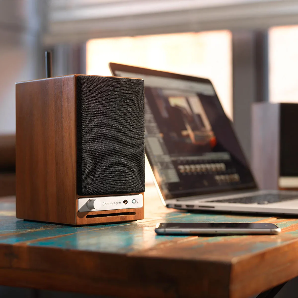 Audioengine HD3 Powered Bluetooth Bookshelf Speakers - Pair (Walnut)
