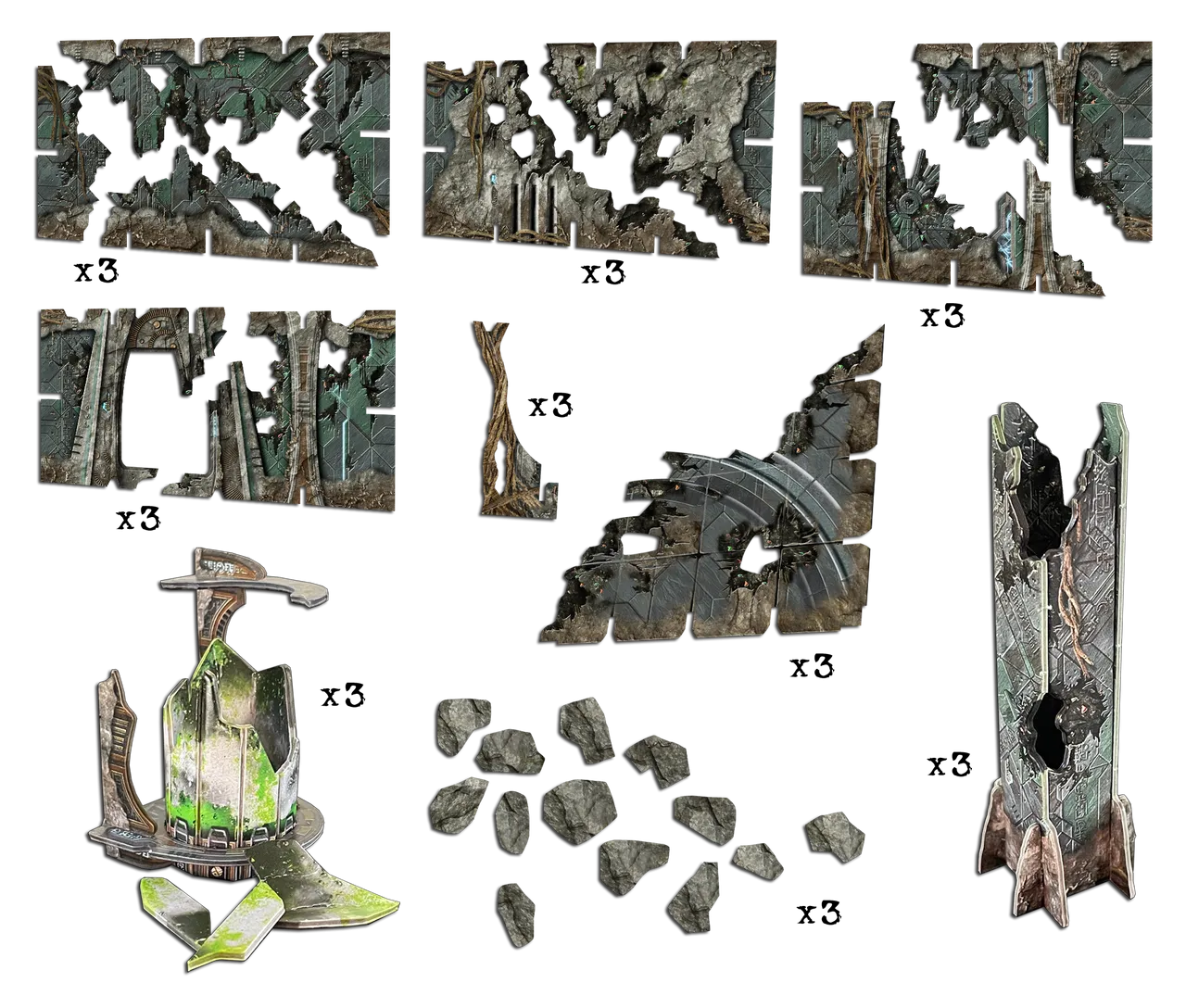 Battle Systems Scifi Terrain Trader Encampment Core Set