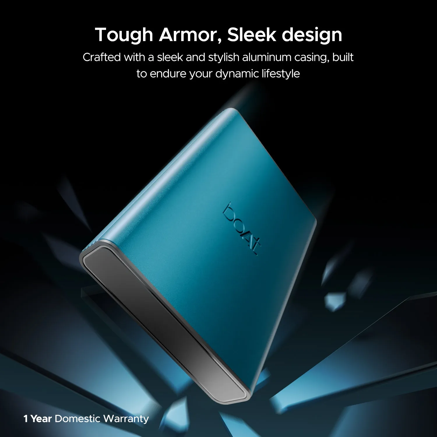 boAt EnergyShroom PB300 Pro | 10000mAh Powerbank with 2-way 22.5W fast charging,Pass-Through Charging, 12-Layer Smart IC Protection, Aluminium Casing & Compact