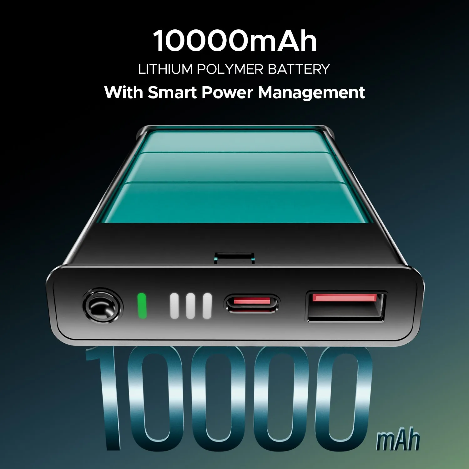 boAt EnergyShroom PB300 Pro | 10000mAh Powerbank with 2-way 22.5W fast charging,Pass-Through Charging, 12-Layer Smart IC Protection, Aluminium Casing & Compact