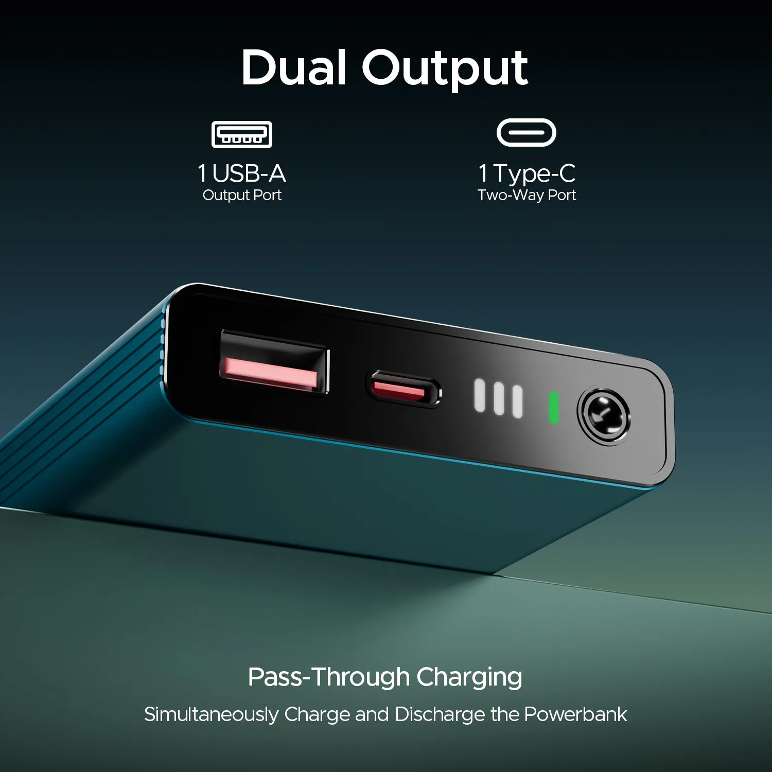 boAt EnergyShroom PB300 Pro | 10000mAh Powerbank with 2-way 22.5W fast charging,Pass-Through Charging, 12-Layer Smart IC Protection, Aluminium Casing & Compact