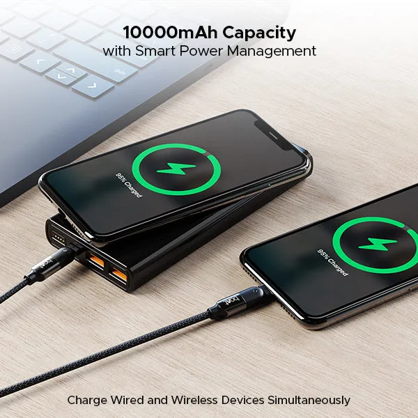 boAt EnergyShroom PB310 Wireless Pro | Powerbank with 15W Wireless Charging, 22.5W Wired Fast Charging, 12 Layer Smart IC Protection