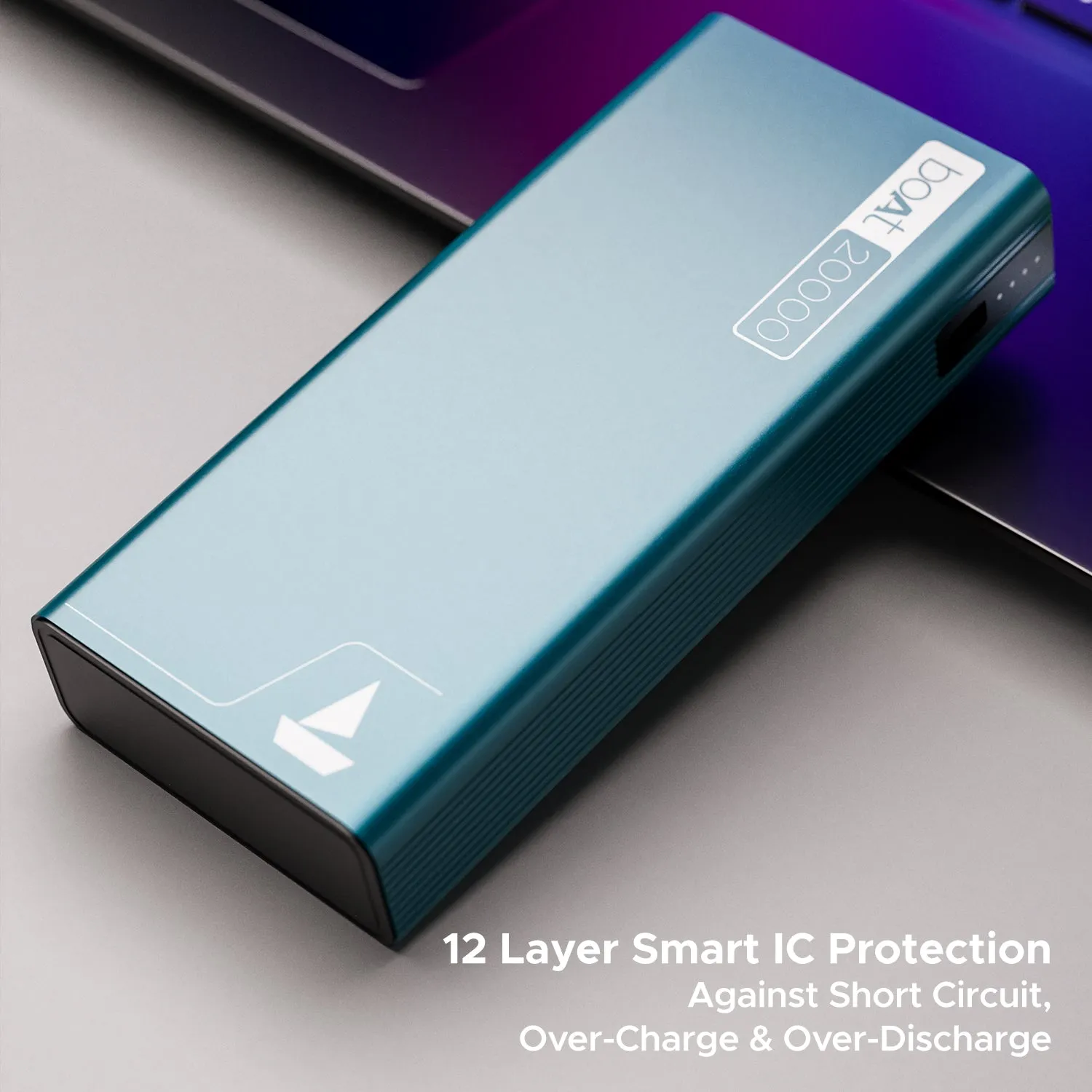 boAt Energyshroom PB400 | Powerbank with 20000mAh battery capacity with Smart IC protection