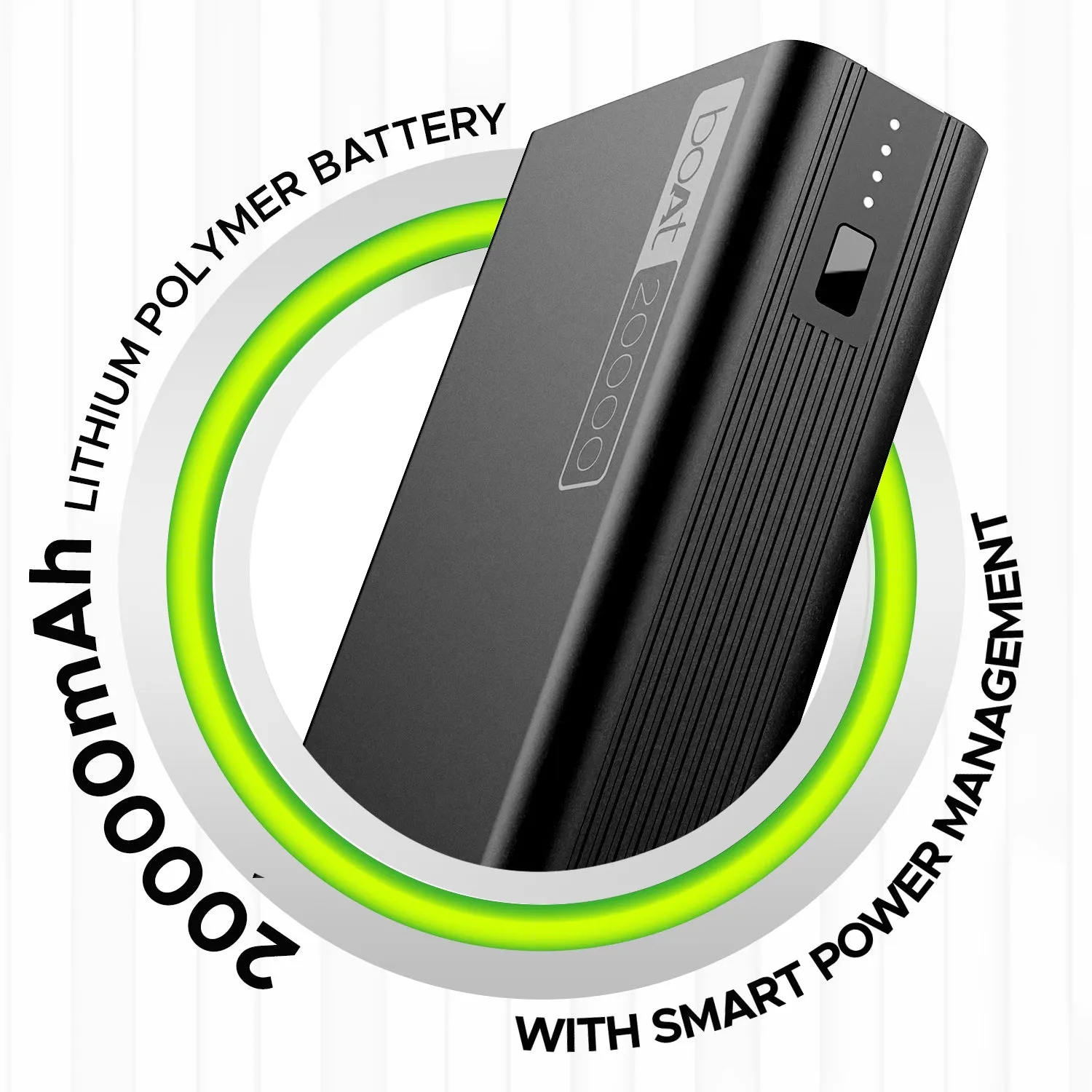 boAt Energyshroom PB400 | Powerbank with 20000mAh battery capacity with Smart IC protection