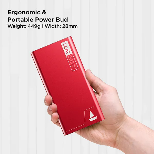 boAt Energyshroom PB400 | Powerbank with 20000mAh battery capacity with Smart IC protection