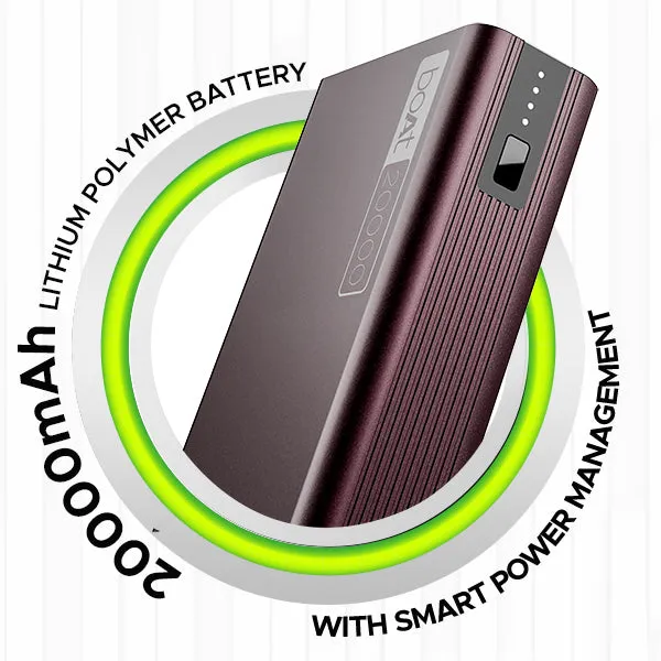 boAt Energyshroom PB400 | Powerbank with 20000mAh battery capacity with Smart IC protection