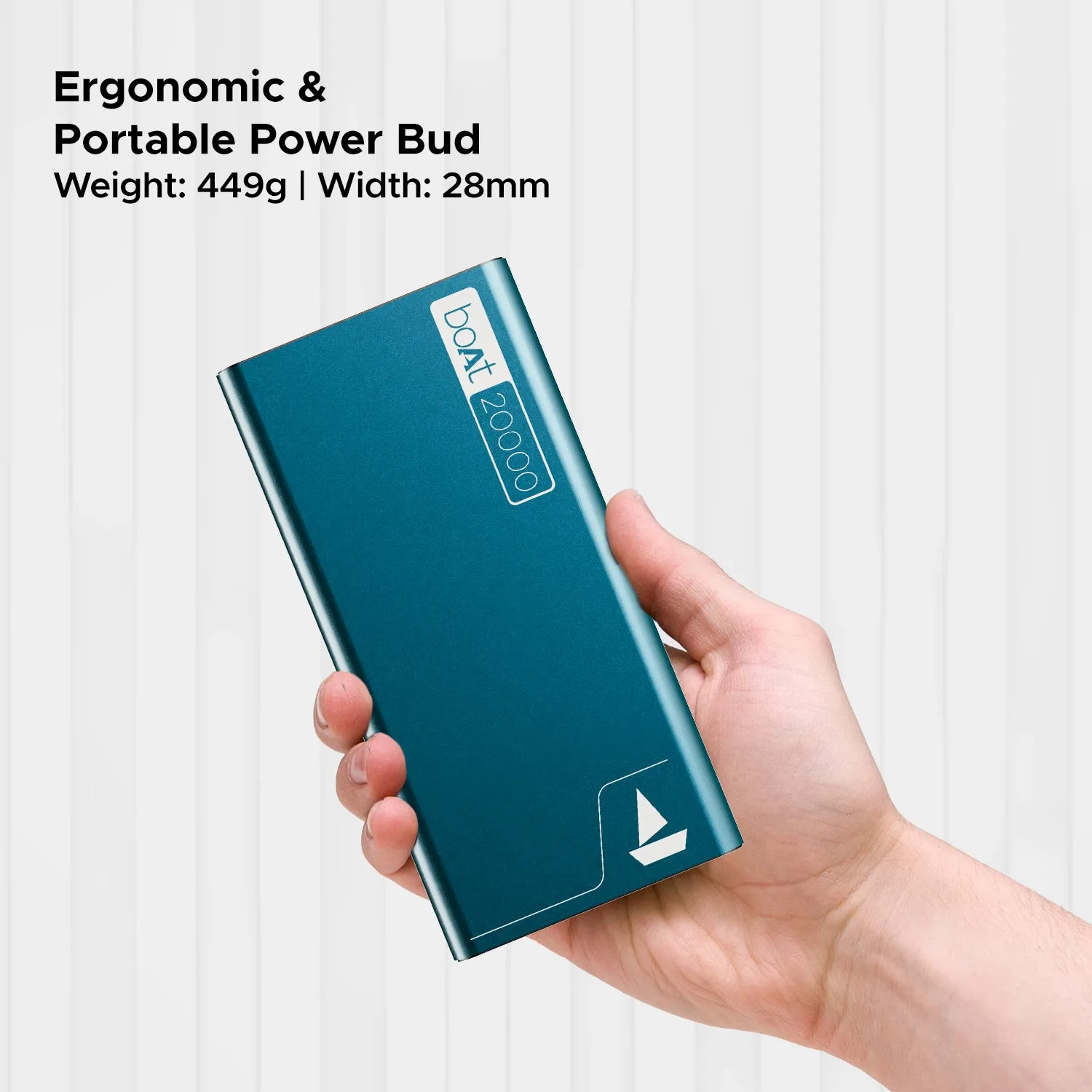 boAt Energyshroom PB400 | Powerbank with 20000mAh battery capacity with Smart IC protection