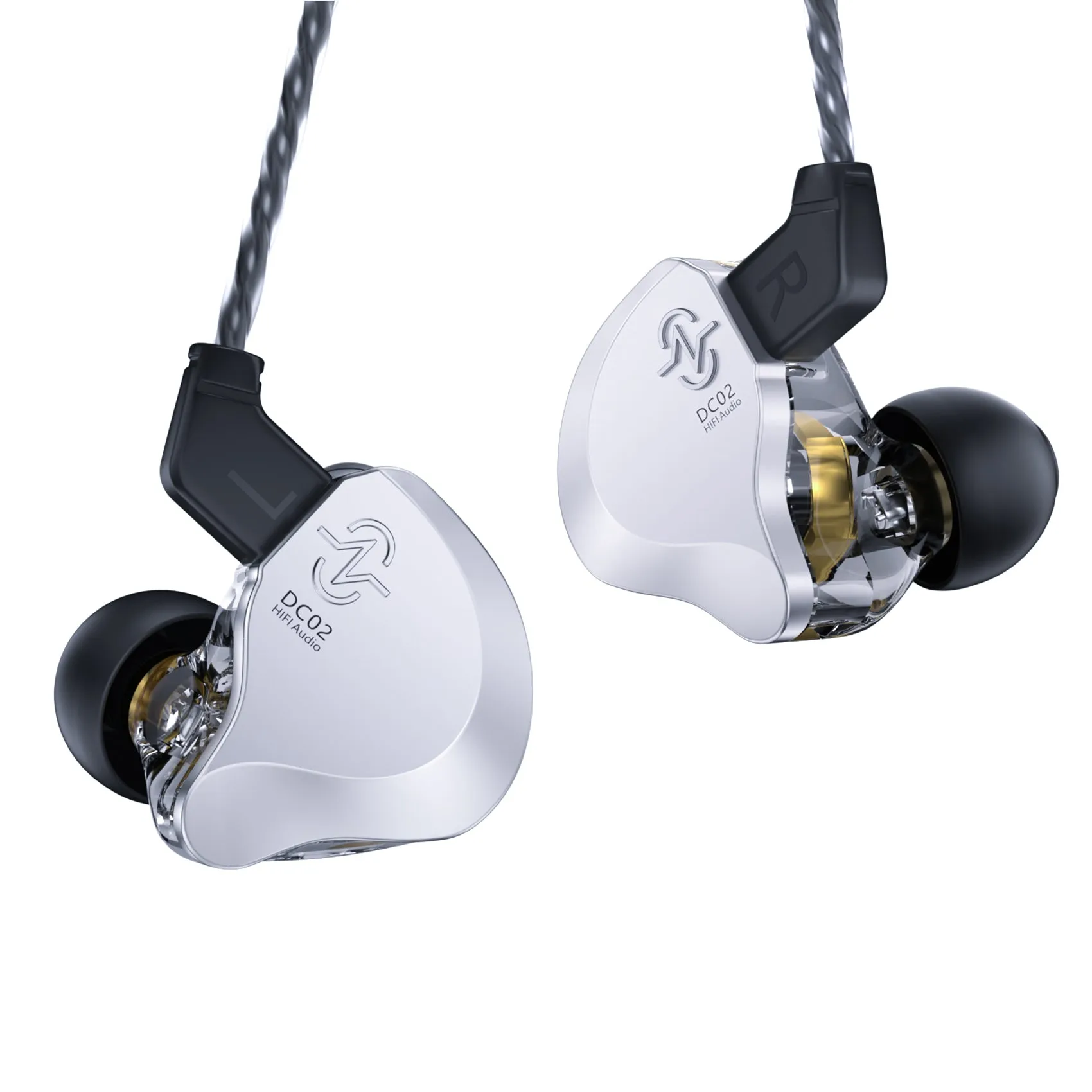 【CCZ SOLO DC02】Wired Gaming Earbuds Noise Cancelling Dual Magnetic Circuit DD HIFI IEM Headphones In-ear Monitors Earphones Best Earbuds with Mic/No mic