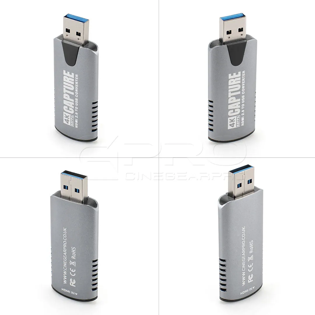 CGPro HDMI 2.0 To USB Video Capture Card Adapter Support 4K 60Fps Input / 1080P 60Fps Output