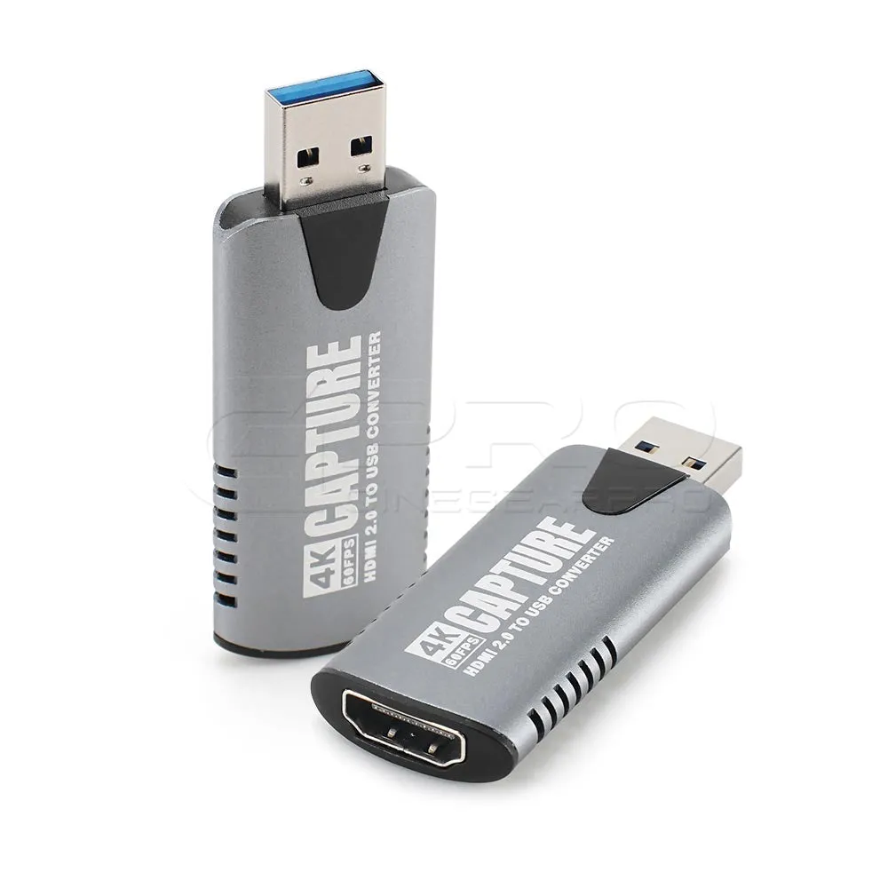 CGPro HDMI 2.0 To USB Video Capture Card Adapter Support 4K 60Fps Input / 1080P 60Fps Output