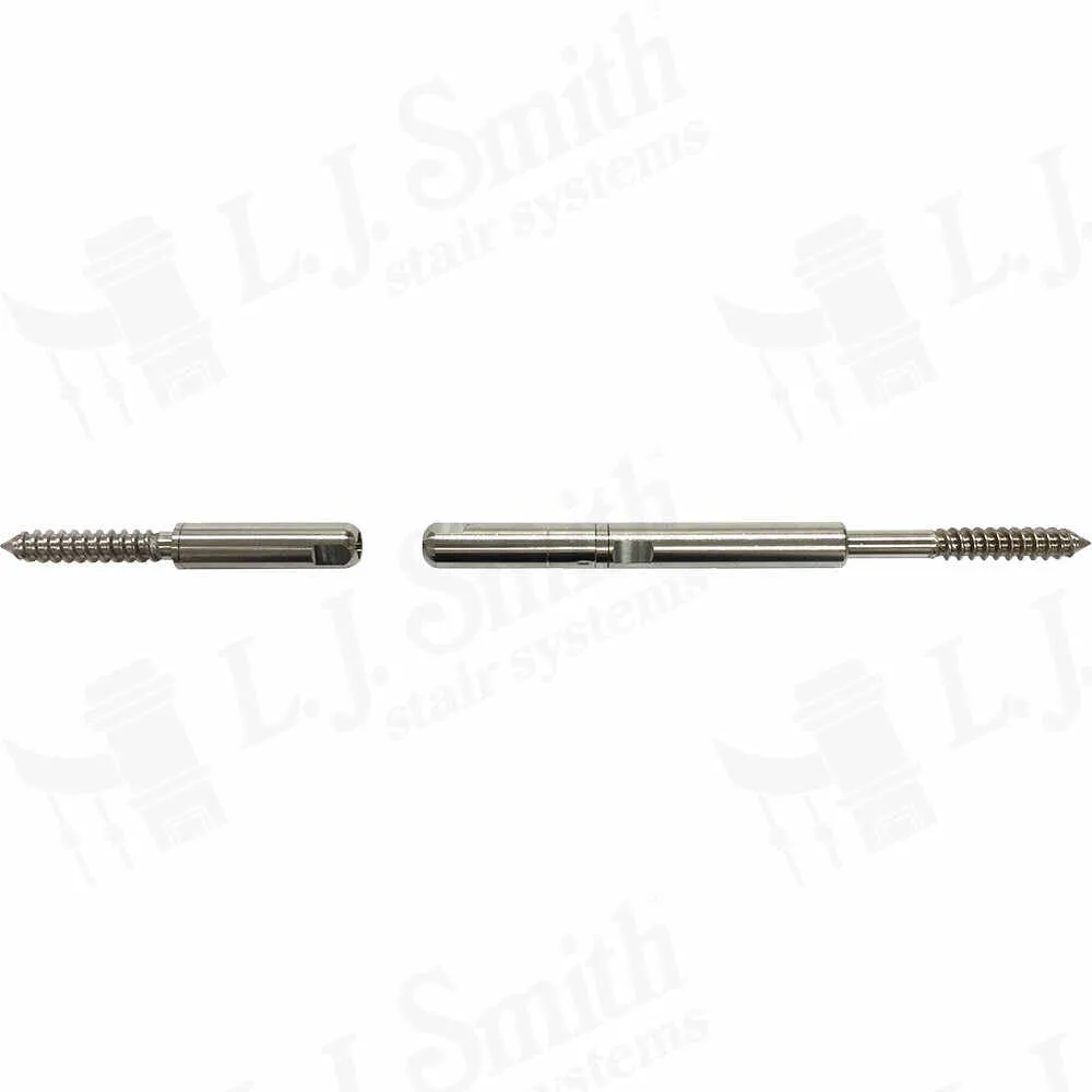 CL-WDFTGS-SS - Wood Level Newel Run Fixed/Tensioner Pair