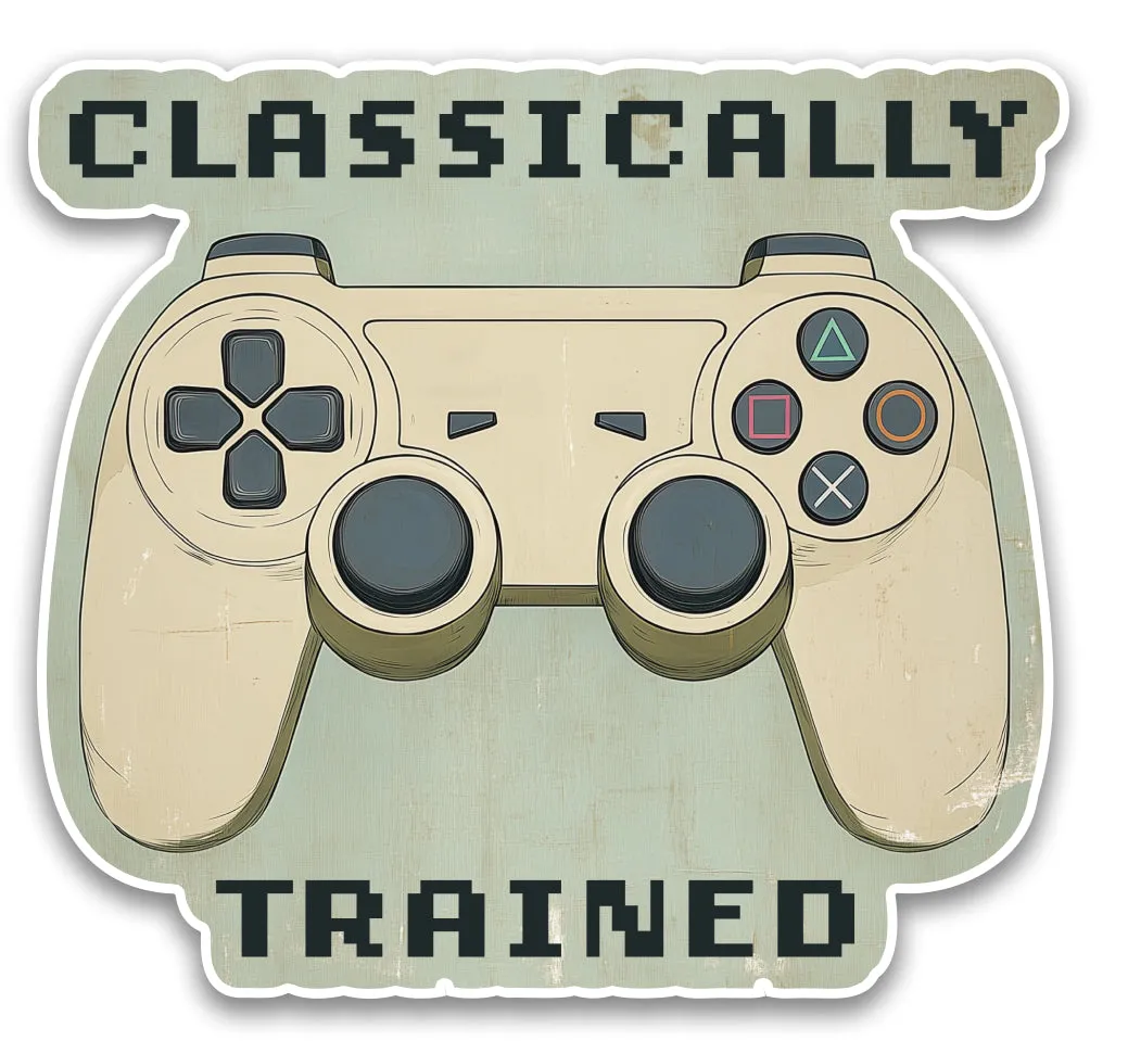 Classically Trained (Playstation) Sticker | Waterproof Vinyl Decal | 3.5in