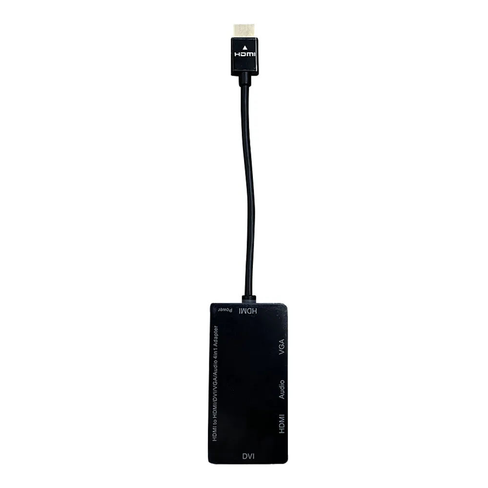 [CLEARANCE] Pxel 4-in-1 HDMI Hub to DVI, VGA, AUX Converter Docking Station 1080p Full HD with Audio Output for PC, Computer, Laptop, Monitor, Projector | PEL 06JTK6TO