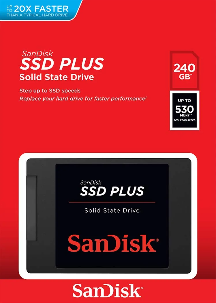 [CLEARANCE] SanDisk SSD Plus SATA III 2.5-Inches Internal Solid State Drive (SSD) (2TB)