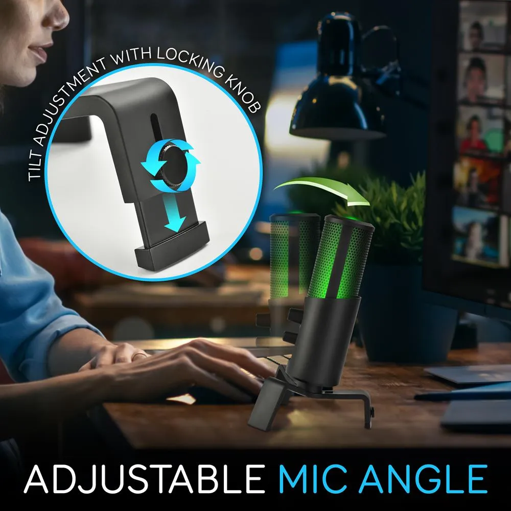 Computer Desktop Microphone – 4 Polar Patterns Streaming & Pro Audio Recording Mic With Tripod Stand, Easy Usb Plug-And-Play (For Podcast Recording, Streaming, Gaming)