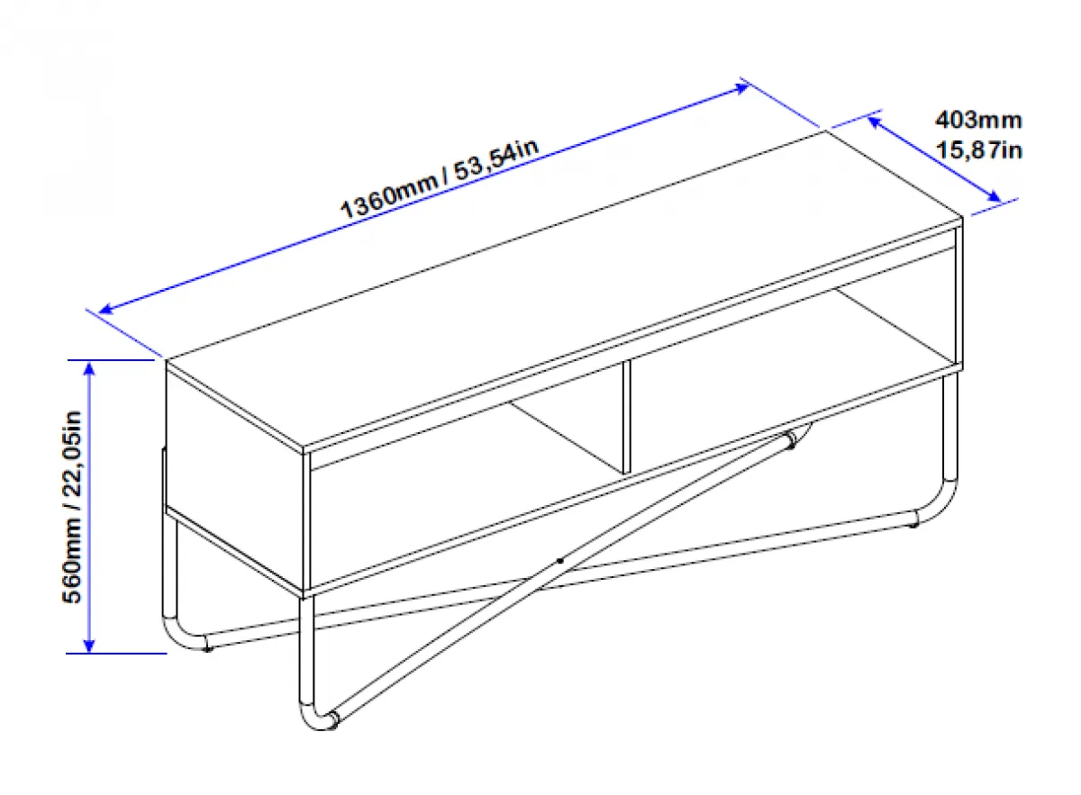 Contemporary White Storage TV Stand- Model #14953