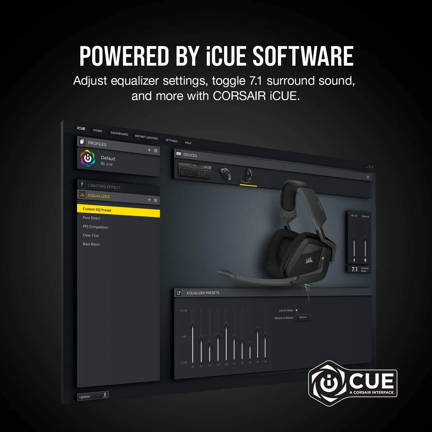 Corsair Headset Void Elite Surround Premium Gaming Headset with 7.1 Surround Sound - Discord Certified - Works with PC, Xbox Series X, Xbox Series S, PS5, PS4, Nintendo Switch - Carbon