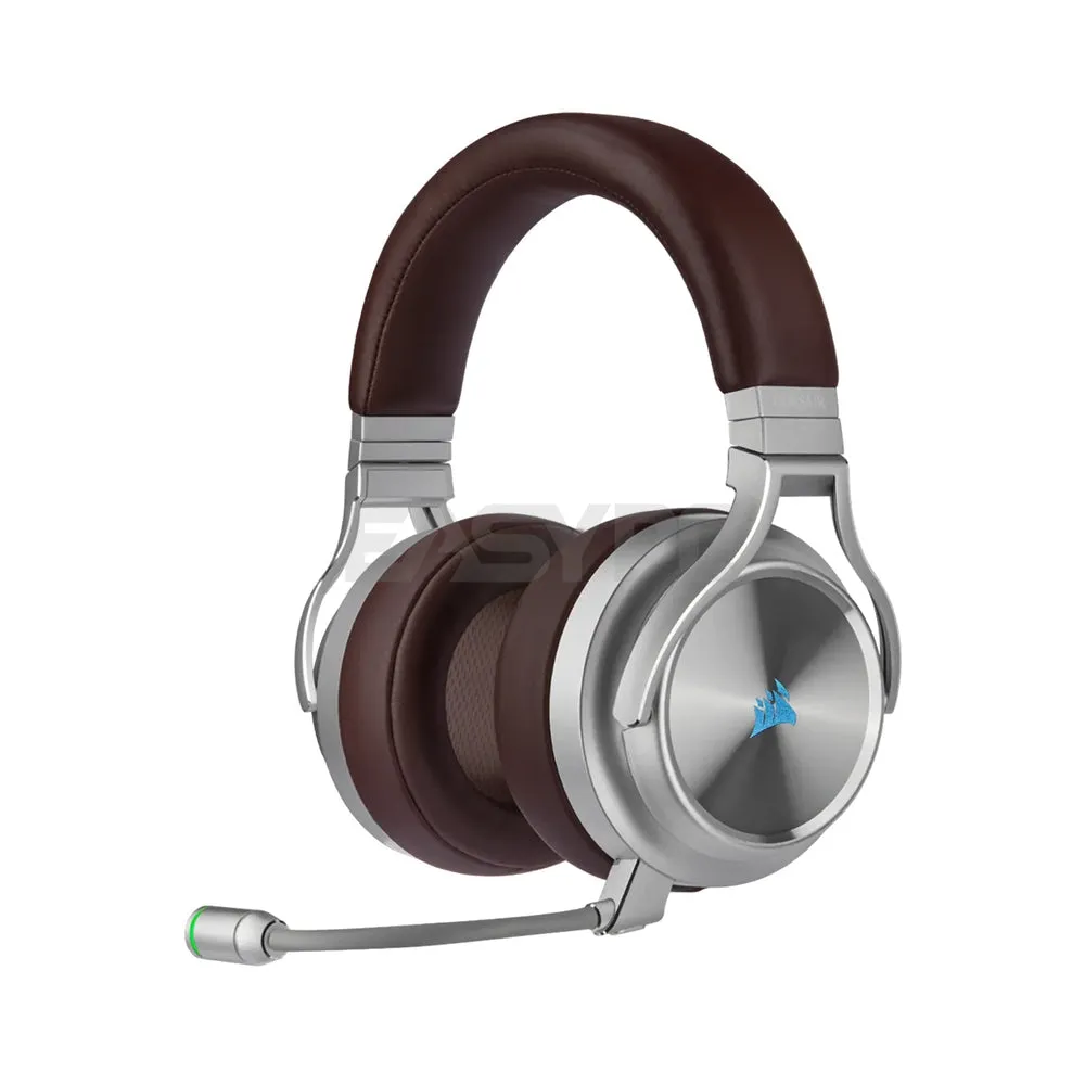 Corsair Virtuoso RGB Wireless SE Gaming Headset - High-Fidelity 7.1 Surround Sound with Broadcast Quality Microphone, Memory Foam Earcups - 20 Hour Battery Life Works w/ PC, MacOS, PS5, Gunmetal and Espresso Gaming Headset 7UBE