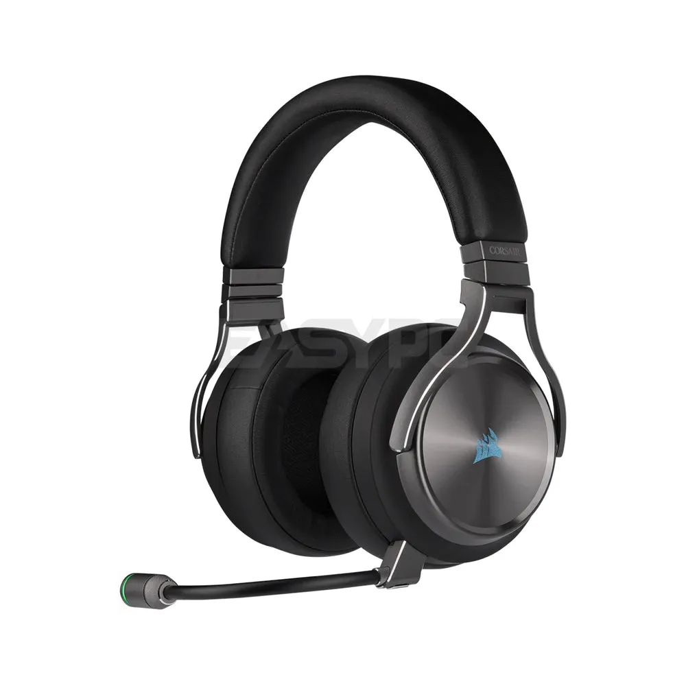 Corsair Virtuoso RGB Wireless SE Gaming Headset - High-Fidelity 7.1 Surround Sound with Broadcast Quality Microphone, Memory Foam Earcups - 20 Hour Battery Life Works w/ PC, MacOS, PS5, Gunmetal and Espresso Gaming Headset 7UBE