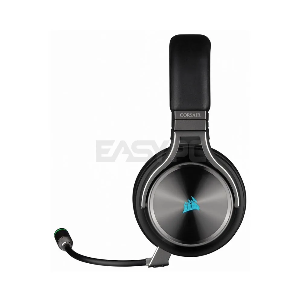 Corsair Virtuoso RGB Wireless SE Gaming Headset - High-Fidelity 7.1 Surround Sound with Broadcast Quality Microphone, Memory Foam Earcups - 20 Hour Battery Life Works w/ PC, MacOS, PS5, Gunmetal and Espresso Gaming Headset 7UBE