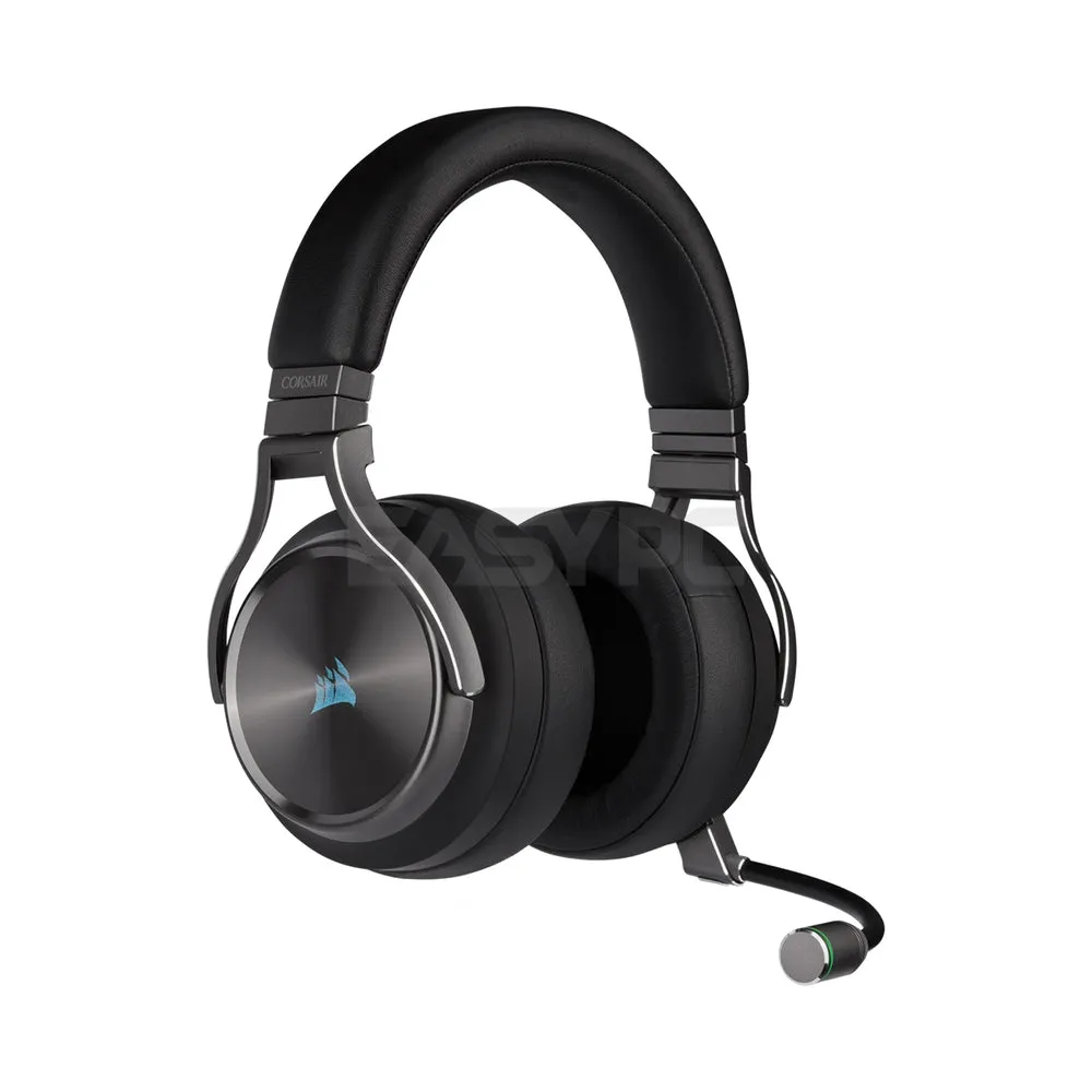 Corsair Virtuoso RGB Wireless SE Gaming Headset - High-Fidelity 7.1 Surround Sound with Broadcast Quality Microphone, Memory Foam Earcups - 20 Hour Battery Life Works w/ PC, MacOS, PS5, Gunmetal and Espresso Gaming Headset 7UBE