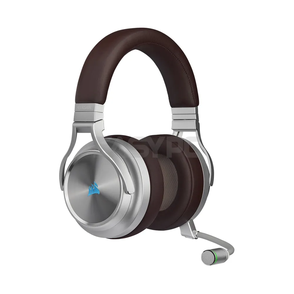 Corsair Virtuoso RGB Wireless SE Gaming Headset - High-Fidelity 7.1 Surround Sound with Broadcast Quality Microphone, Memory Foam Earcups - 20 Hour Battery Life Works w/ PC, MacOS, PS5, Gunmetal and Espresso Gaming Headset 7UBE