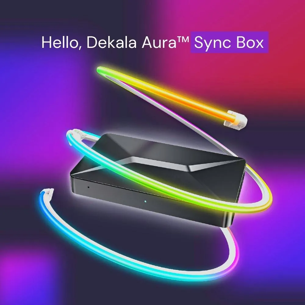 Dekala Aura™ Sync Box HDMI 2.0 with TV-friendly Silicone Backlight Strips