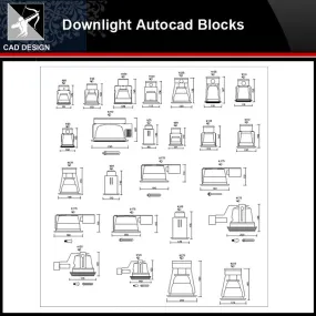 ★【Downlight Autocad Blocks】-All kinds of Lighting Autocad Blocks Collection