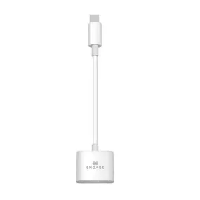 Engage PD Type-C To Dual Type-C Charging Audio Adapter Cable-UZVV