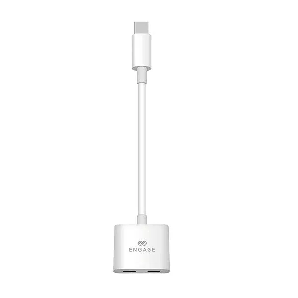 Engage PD Type-C To Dual Type-C Charging Audio Adapter Cable-UZVV
