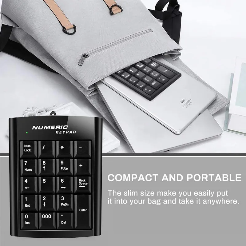Ergonomic One Hand Usb Wired Numeric Keypad K015