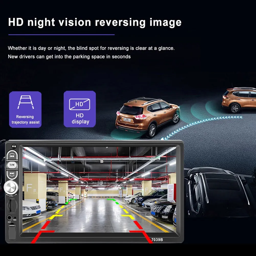F13 1 Din Car Radio 7-Inch HD Screen Bluetooth Multimedia Video