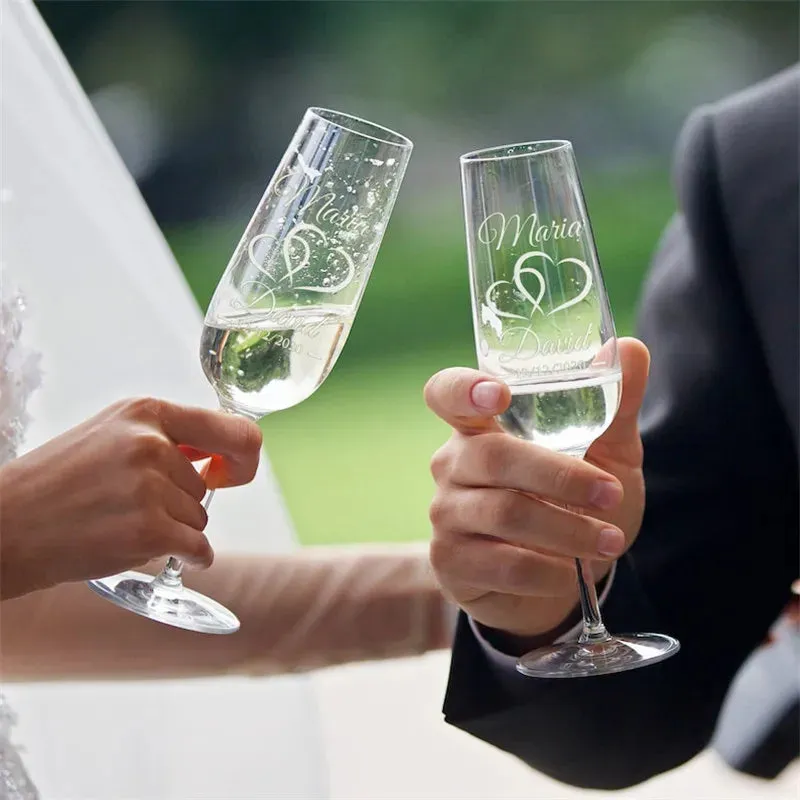 Funki Buys | Glasses | Champagne Flutes | Custom Mr. and Mrs.