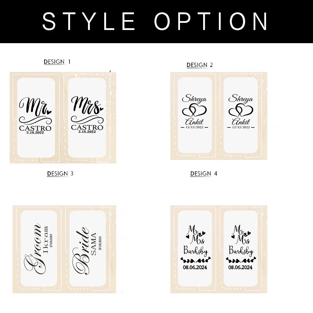 Funki Buys | Glasses | Champagne Flutes | Custom Mr. and Mrs.