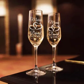 Funki Buys | Glasses | Champagne Flutes | Custom Mr. and Mrs.